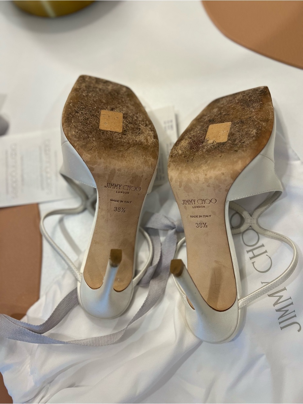 Jimmy Choo satin slip on stiletto heels - Picture 3 of 13